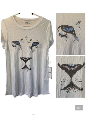Lauren Moshi RARE Lion Face shirt